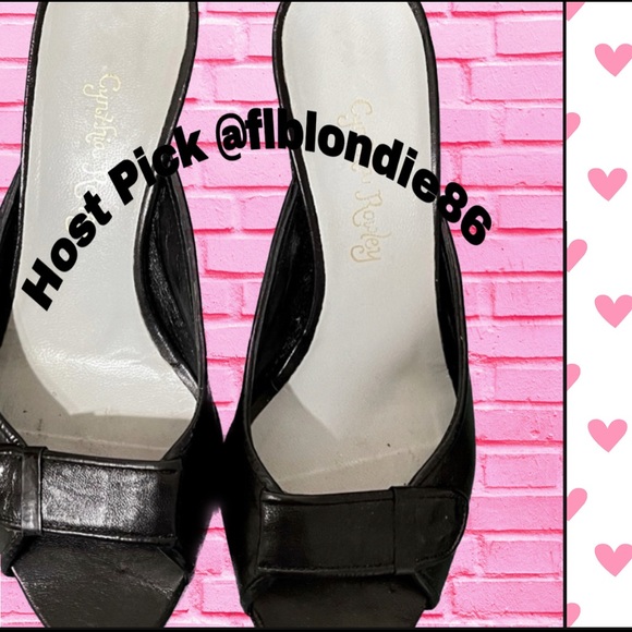 Vintage Cynthia Rowley Peep Toe Slides - Picture 7 of 8